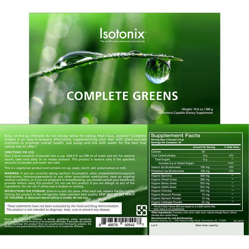 Isotonix Complete Greens Liquid Vitamin